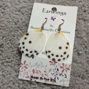 Real butterfly wing earrings